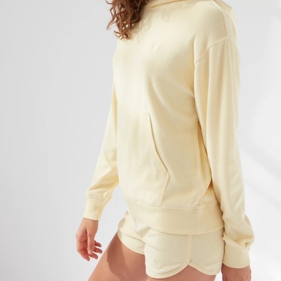 TNA The Perfect Hoodie Classic Pullover Hoodie - Butter Yellow - Size XS - Picture 4 of 15